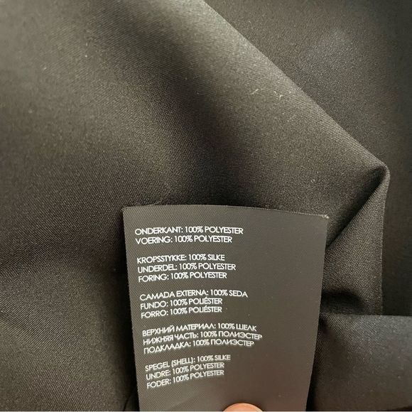 Club Monaco Quynh Asymmetrical Midi Dress | Black | Size: 00 - Picture 8 of 9